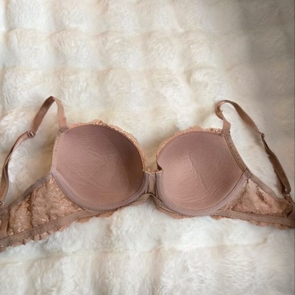 Victoria's Secret Lined Demi Bra, tan, 34D - Picture 4 of 6